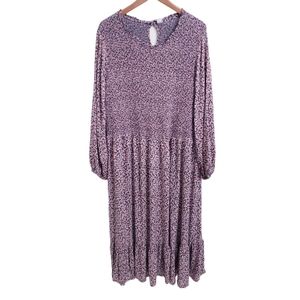 Old Navy Floral Smocked Long Sleeve Maxi Prairie Dress, Size 4X